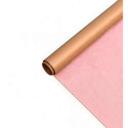 Бумага Тишью двухстороняя нежно-розовая-золотая 0,6*10м 6937166