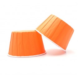 Стаканчики оранжевые бумажные  формы для капкейков, 10 шт