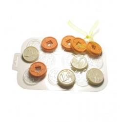 'Монеты денежный поток' пластиковая форма для шоколада (MF)