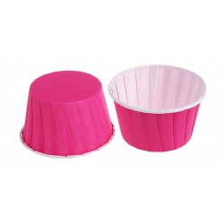 Стаканчики розовые бумажные формы для капкейков,10 шт (Б-9)