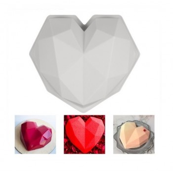 'Сердце оригами' силиконовая форма для выпечки/мусса 620313