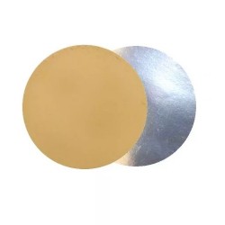 Подложка 20 см тонкая круг золото/серебро 0,9 мм