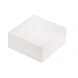 Коробка для кондитерских изделий 200*200*70 мм (белая) ПРЕМИУМ  (070260)