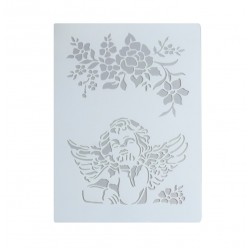 Трафарет Ангел и цветочная ветвь 29,7*21 см 7425984