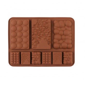 Плитка микс 9 в 1 силиконовая форма для шоколада, СФ-207