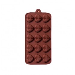 Холодное сердце силиконовая форма для шоколада 15 ячеек, 20,5*10*1,5 см 7067964*