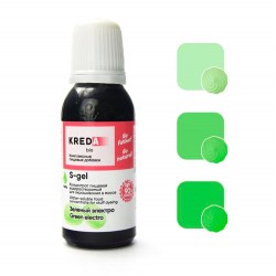 Краситель пищевой водорастворимый концентрат Kreda, зеленый электро (20 г) S-gel 42