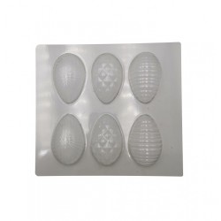 Пластиковая форма для шоколада Яйцо 6шт 51417