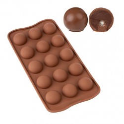 Капсулы-сферы силиконовая форма для шоколада 15 ячеек 630120
