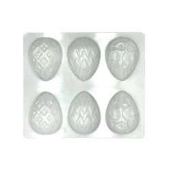 Пластиковая форма для шоколада Яйцо 6 шт 51483