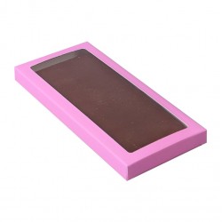 Коробка для шоколадной плитки 17,1*8*1,4см РОЗОВАЯ 4427588