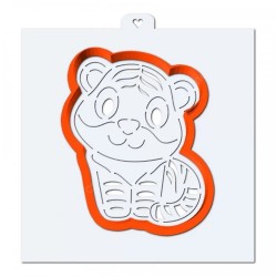 Трафарет+форма Смешной тигр №2 LC-00011052 пластик