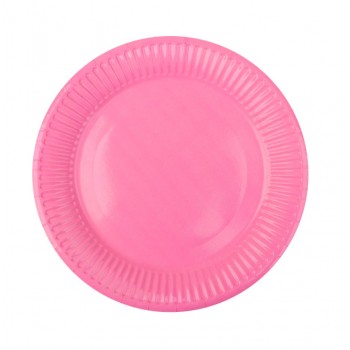 Тарелка бумажная, однотонная, розовый цвет, 18 см (10 шт) 4856783