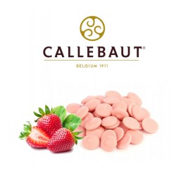 Шоколад розовый со вкусом клубники Callebaut 30% Бельгия монетки,100 гр 9004