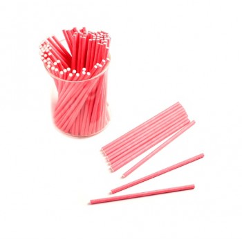 'Розовые плотные',палочки для кейкпопсов,бумага,1 шт,10см 4345975