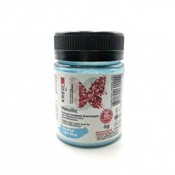 Краситель пищевой сухой пыльца блестящая Kreda голубой Mеtallik (6 г) M.05
