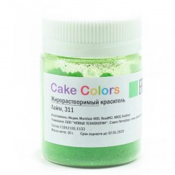 Жирорастворимый порошковый краситель Cake colors Лайм 10гр