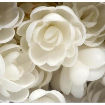 'Розы большие сложные белые' вафельное украшение, 5 шт 5485092
