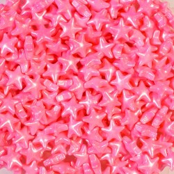 Звезды розовые перламутр 3D посыпка кондитерская 50гр 901005