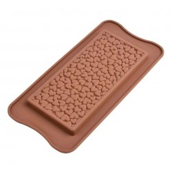 Шоколадная плитка сердечки силиконовая форма для шоколада 8*16см 630069