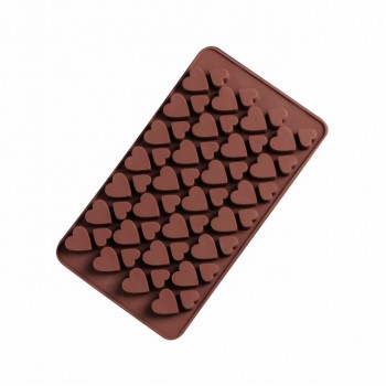 Сердечки силиконовая форма для шоколада 19,5*11,5 см, 56 ячеек 1403928
