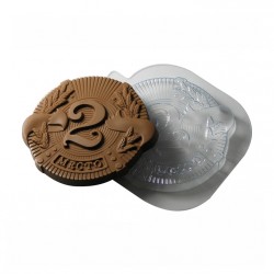 'Медаль 2 место' пластиковая форма для шоколада (MF)