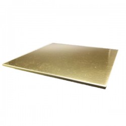 Поднос для торта квадрат золото картон 35см 5мм