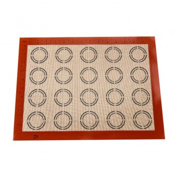 Силиконовый коврик для выпечки протканенный для Macaronc, гладкий, 40*30 см 2854778 (611025)