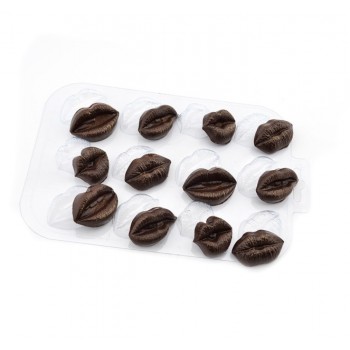 'Шоко поцелуйчики' пластиковая форма для шоколада (MF)