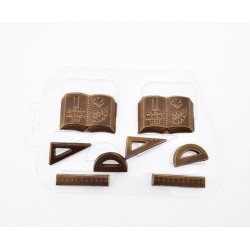 'Школьный набор 2' пластиковая форма для шоколада (MF)
