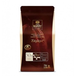 Шоколад белый Cacao Barry Zephyr 34% Франция монетки,100 гр 9001
