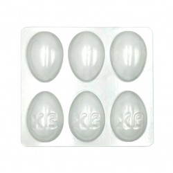 Пластиковая форма для шоколада Яйца ХВ 6 шт 51622