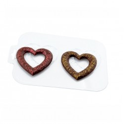 Сердечные кольца' форма пластиковая для шоколада (MF)
