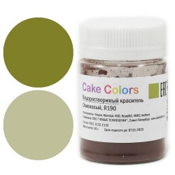 Водорастворимый порошковый краситель Cake colors Оливковый 10гр