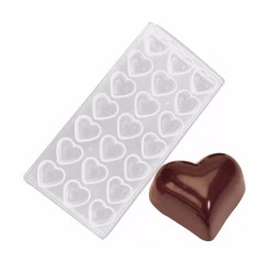 Поликарбонатная форма для шоколада Сердечки 603007