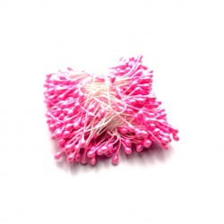 Тычинки для сахарных цветов Капельки глянец неоново-розовые 7445396